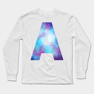 Letter A galaxy Long Sleeve T-Shirt